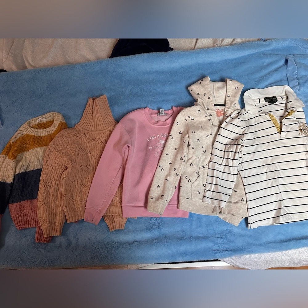 Ralph Lauren Cream and Tan Turtleneck Sweater bundle